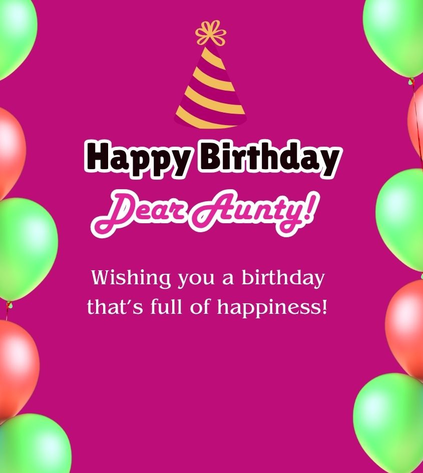 Happy birthday Aunty Ji greetings