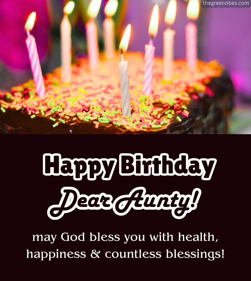 Happy Birthday Aunty Wishes With cake