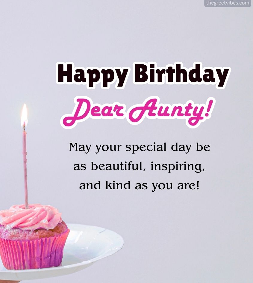 Birthday Wishes for Aunty With Cake