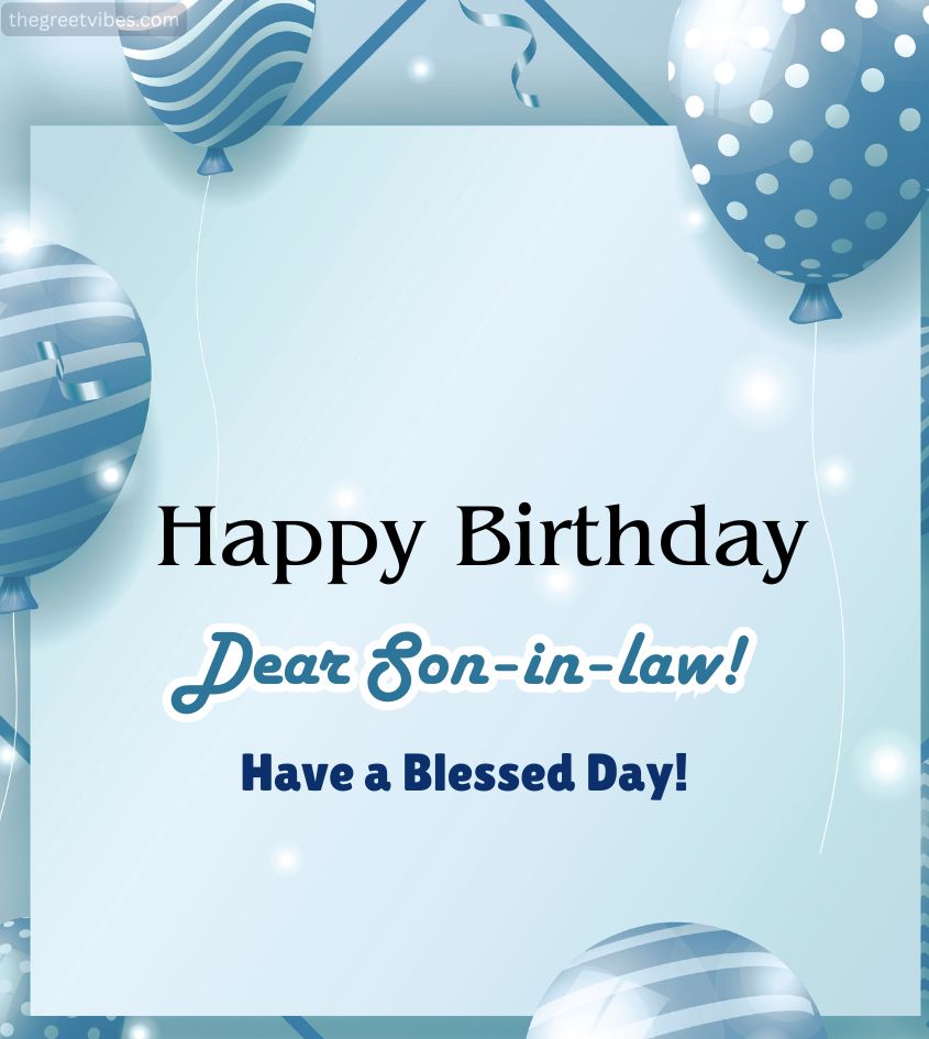 Son-in Law Happy Birthday Images