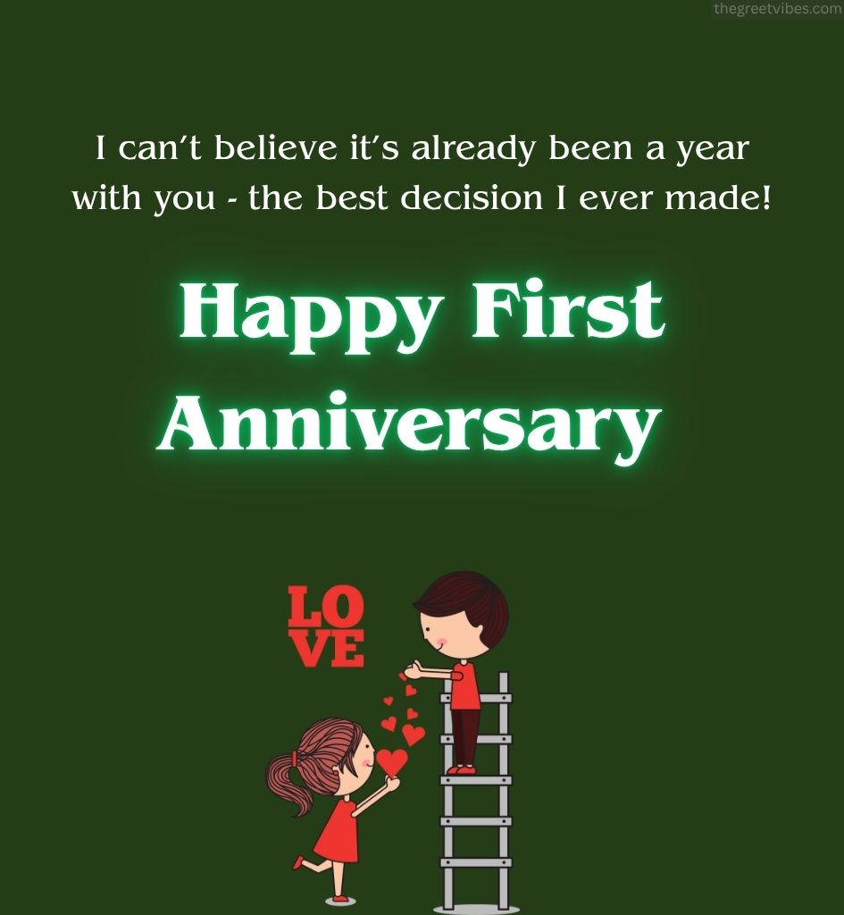 1st Love Anniversary Wishes